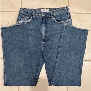 Agolde Frayed Hem Blue Jeans